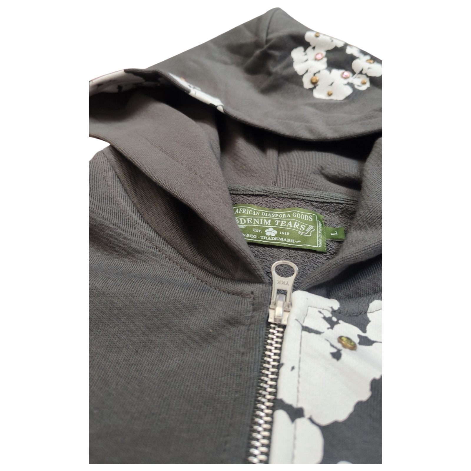 DT RHINESTONE HOODIE - L