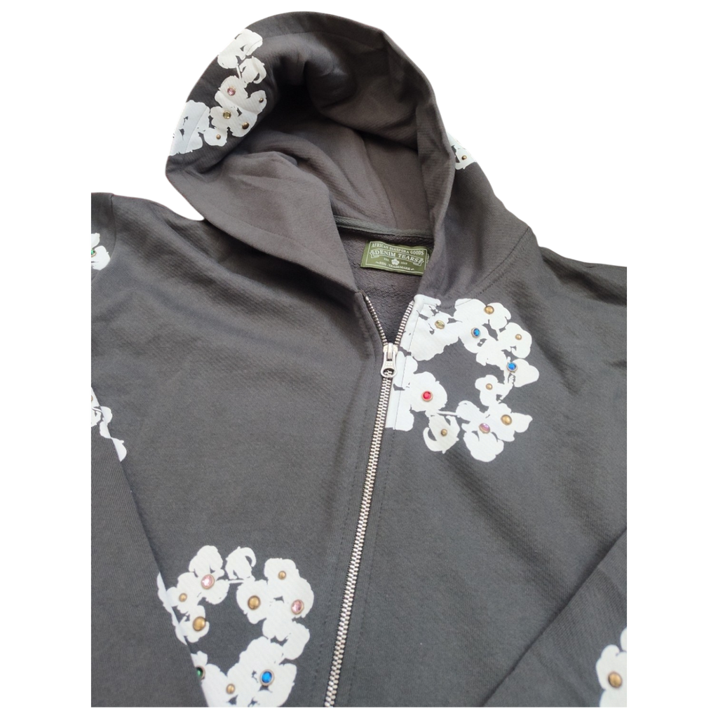 DT RHINESTONE HOODIE - L